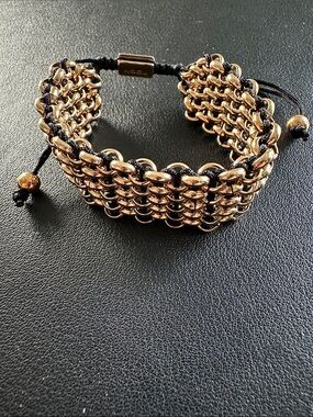 Nogu Tiger Links | Deluxe Kismet Bracelet | Black x Rose Gold